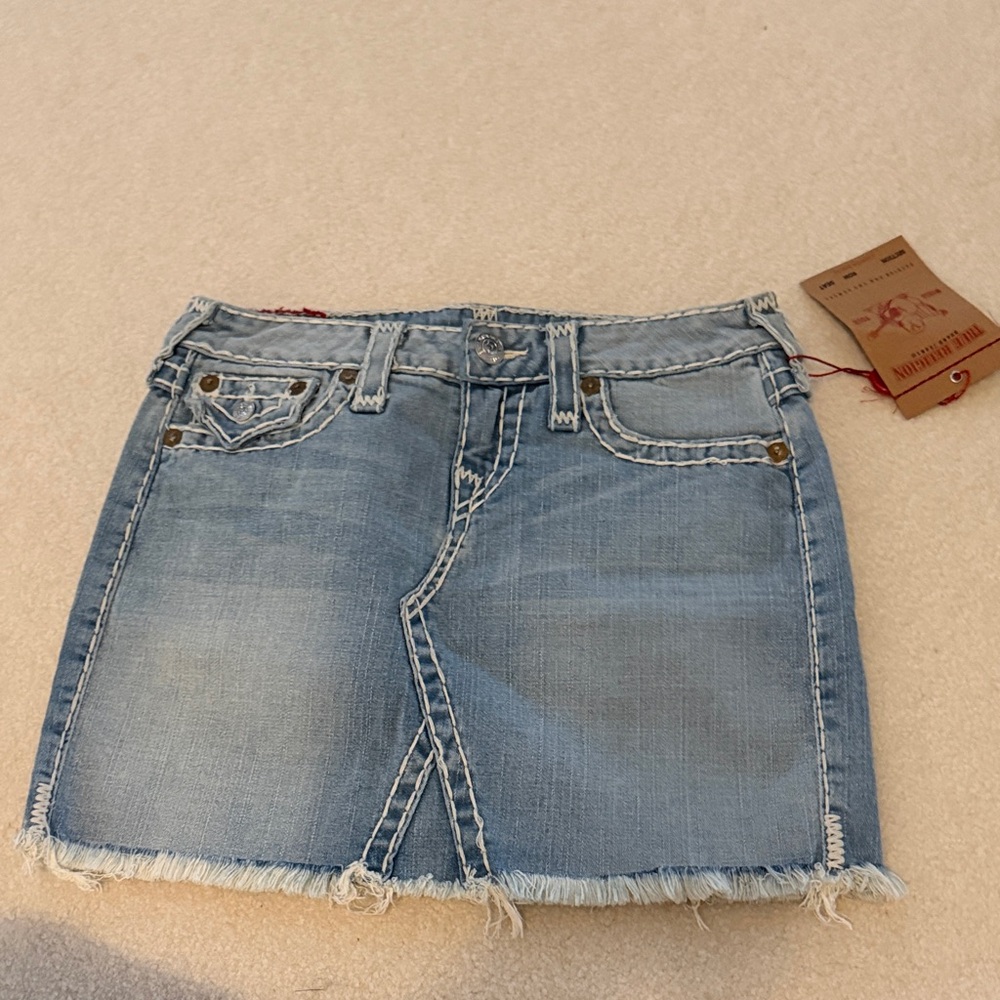 True religion Denim Mini Skirt brand new size 24 or 26